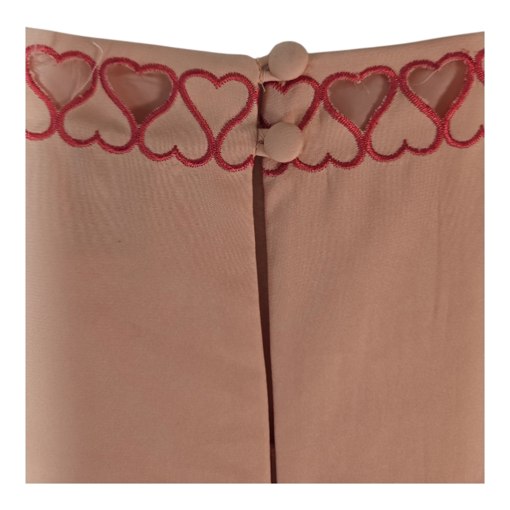 ASOS Coquette Peach Heart Cut Out Cap Sleeve Shift Dress Size 8 - Picture 8 of 10
